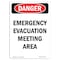 Signmission Safety Sign, OSHA Danger, 24" Height, Rigid Plastic, Emergency Evacuation Meeting Area, Portrait OS-DS-P-1824-V-2328 - alternate 1